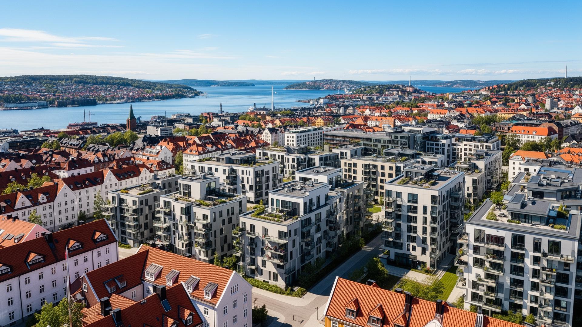 Oslo skyline med boliger